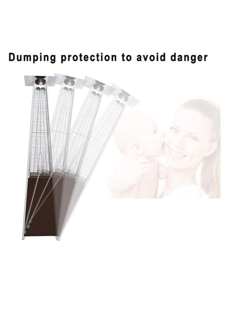 Glass Tube Patio Heater Tower Propane Gas Outdoor Heater Courtyard & Yard Heating Commercial Restaurant & Gazebo Heater - Image 3