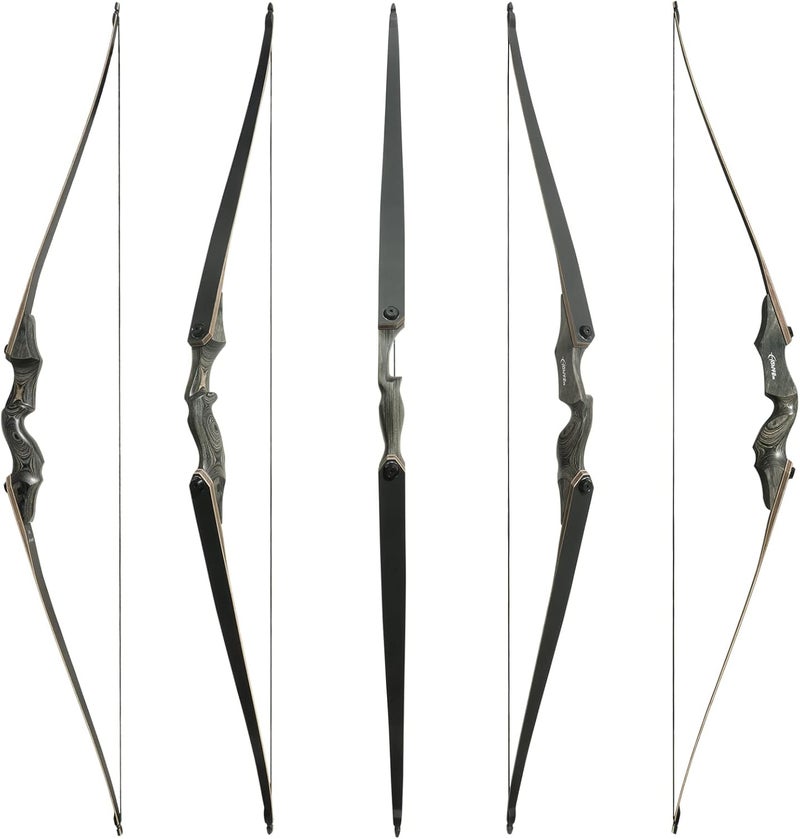 Obert Black Hunter Archery Takedown Bow Longbow American Longbow Adult Right Hand Hunting Wood Bow 60",30-60lbs Target Practice - Image 4