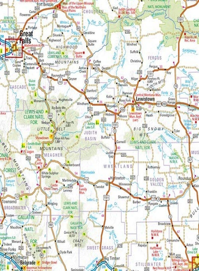 Globe Turner Montana State Wall Map - 22.5" x 17.5" Laminated, Full Color, Road, Navigational, Semi-Gloss Finish - Image 2