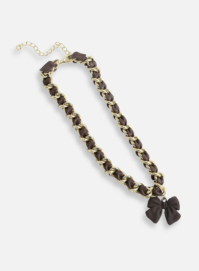 سوهي قلادة مصممة كاجوال مطلية بالذهب