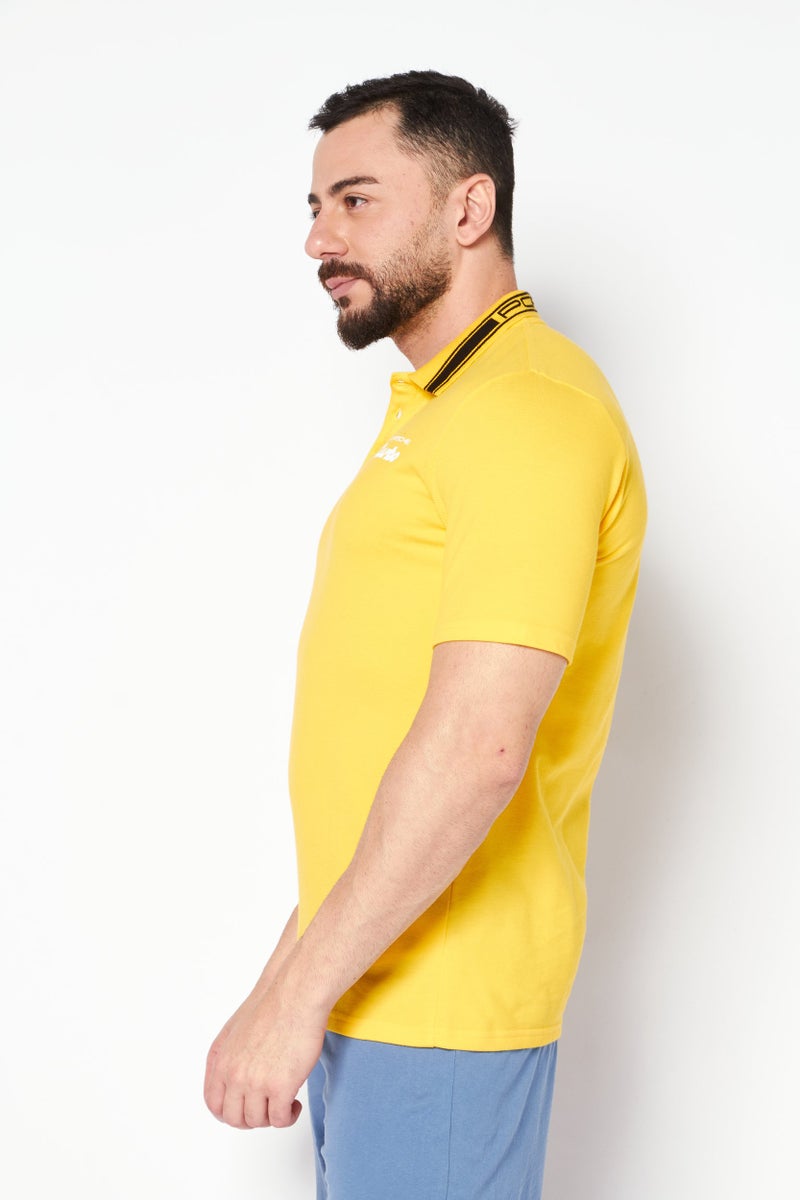 PUMA Puma x Porsche Design Men Sportswear Fit Short Sleeve Outdoor Polo Shirt, Yellow - Image 3