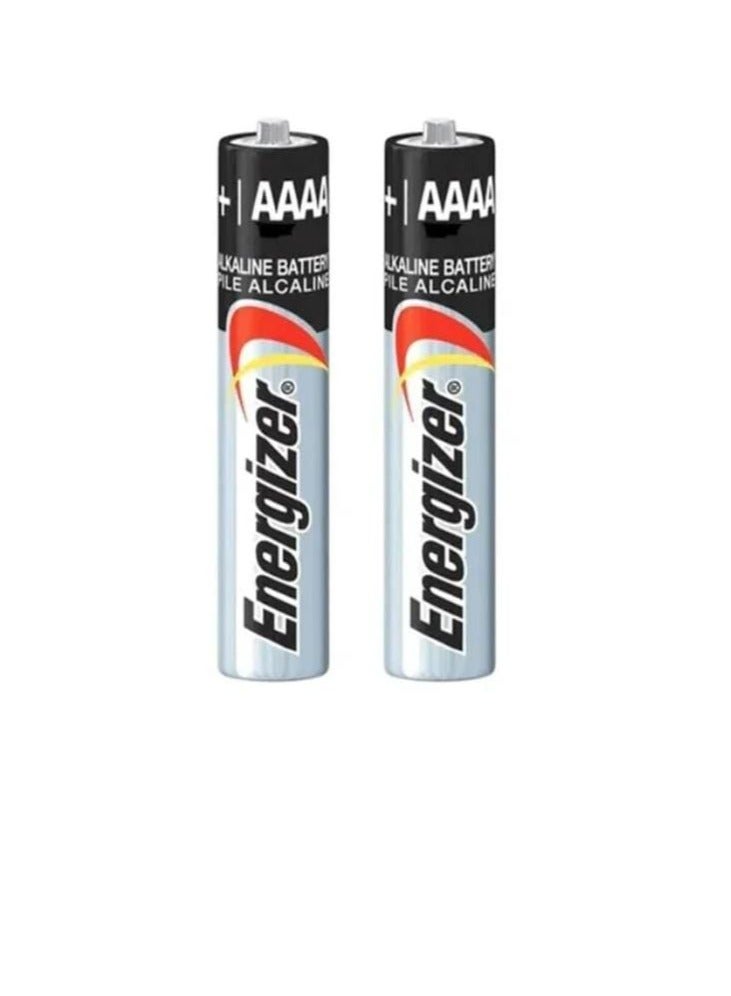 Energizer 2-Piece E96 AAAA Alkaline Battery Set Silver/Black - Image 2