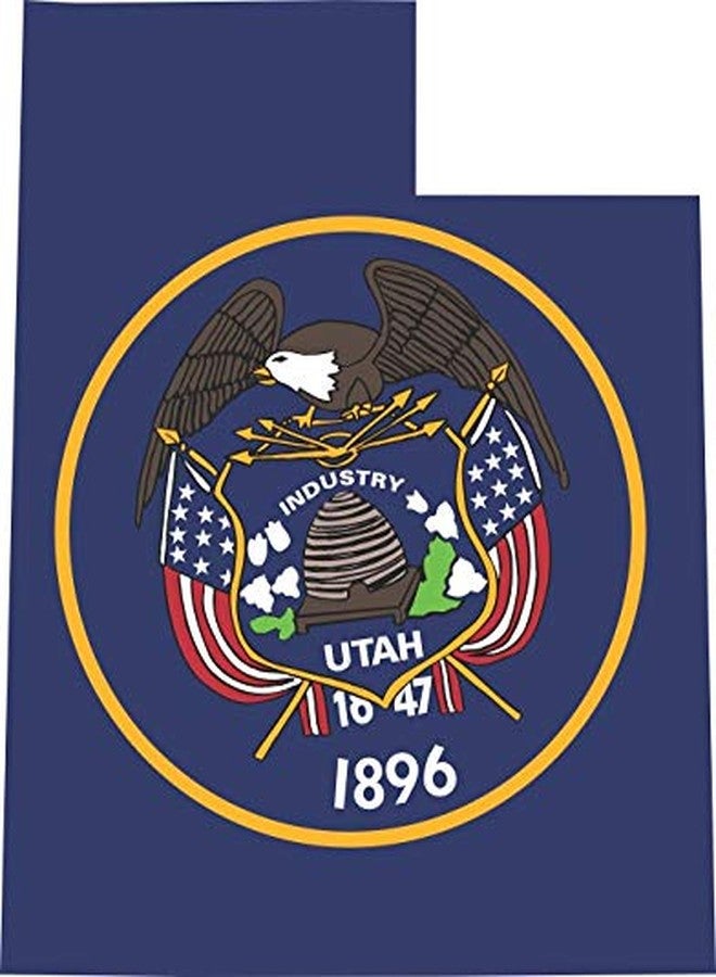 StickerTalk Die Cut Utah Flag Vinyl Sticker, 4.5 inches by 3.5 inches - Image 1
