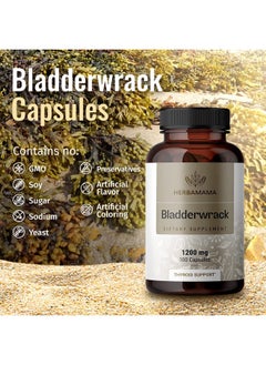 HERBAMAMA Bladderwrack Capsules Organic Bladderwrack Powder Supplement Dr Sebi Bladderwrack Leaves Pills 1200Mg 100 Caps  - Image 5