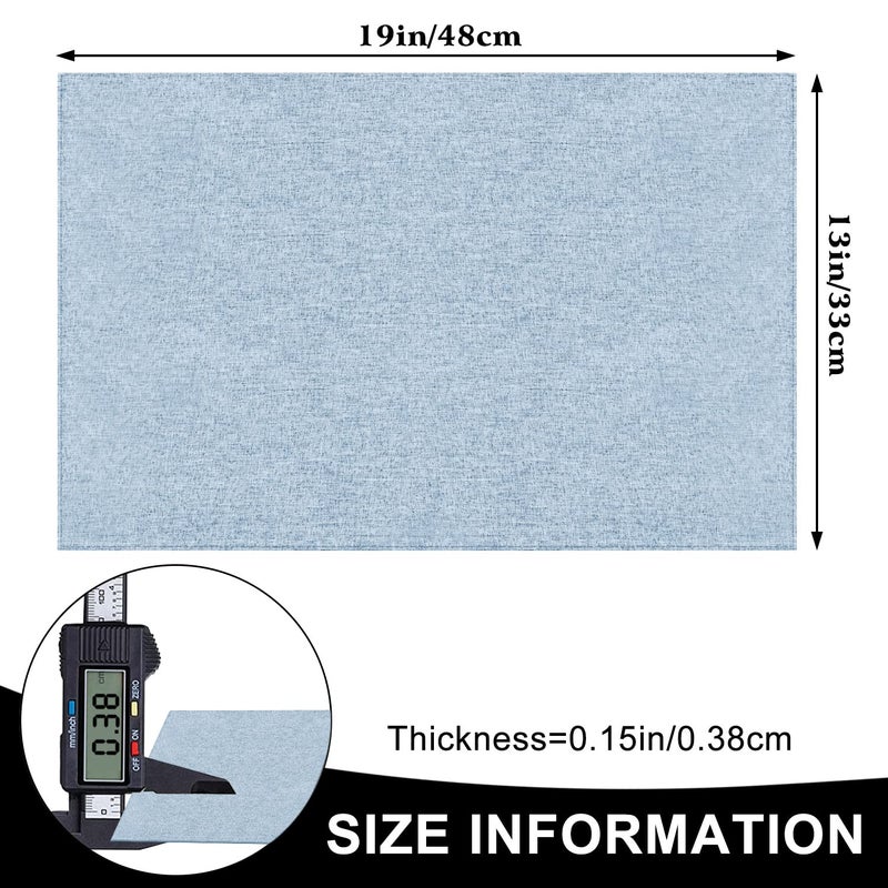 LANDVIEW Cloth Placemats Set of 6, Cotton Linen Blend Machine Washable Durable Linen Table Mats, Heat Resistant Placemats Wrinkle Free Place Mats for Dining Table, Easy to Clean (Light Blue, 6) - Image 5
