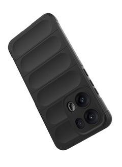 Generic Case For Oppo Reno 13 Pro 5G  ,- Brushed Shockproof Protection Cover Durable Anti-Scratch - Case Premium Quality Slip-Resistant With Protection For Camera - Black  - Image 4