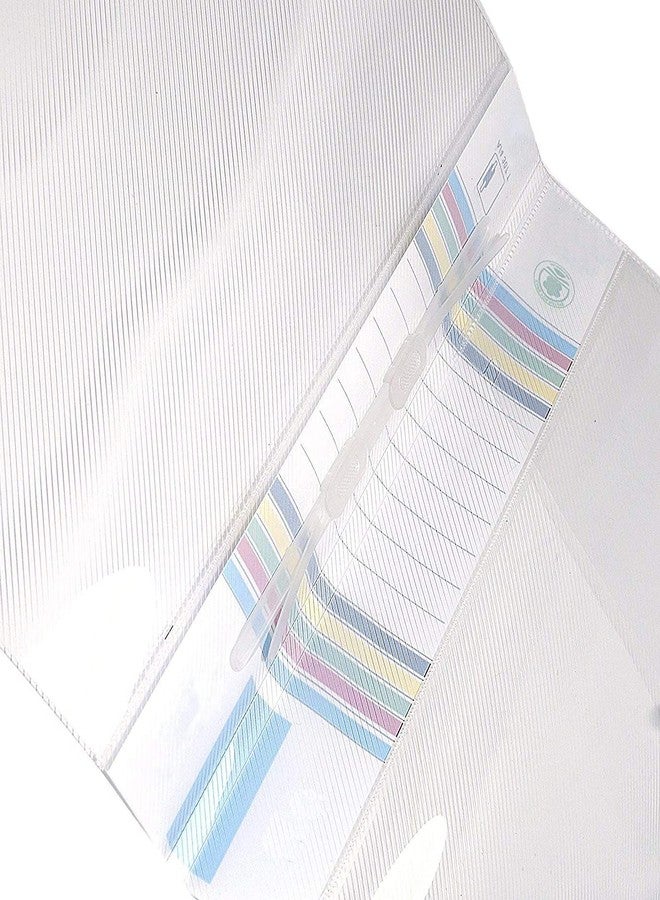 حافظة ملفات شفافة من شاينينج زون بحجم A4 مع مشبك بلاستيكي للشهادات، والمستندات المكتبية، والتقارير، وحامل الصفحات، والعروض التقديمية | عبوة من 10 قطع - Image 3