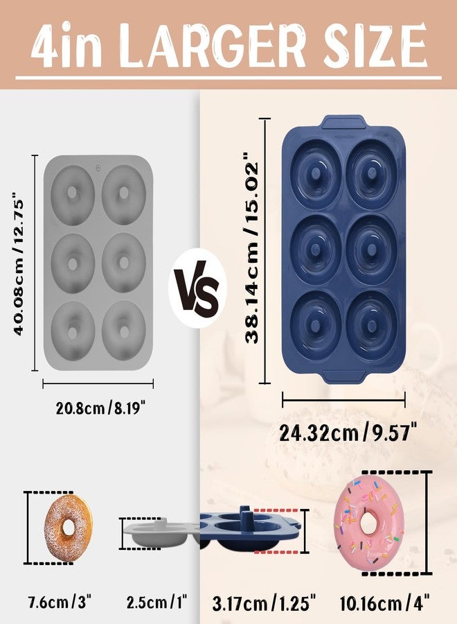 Vnray silicone donut pan with metal frame 6cup 2p 4-grey - Image 2