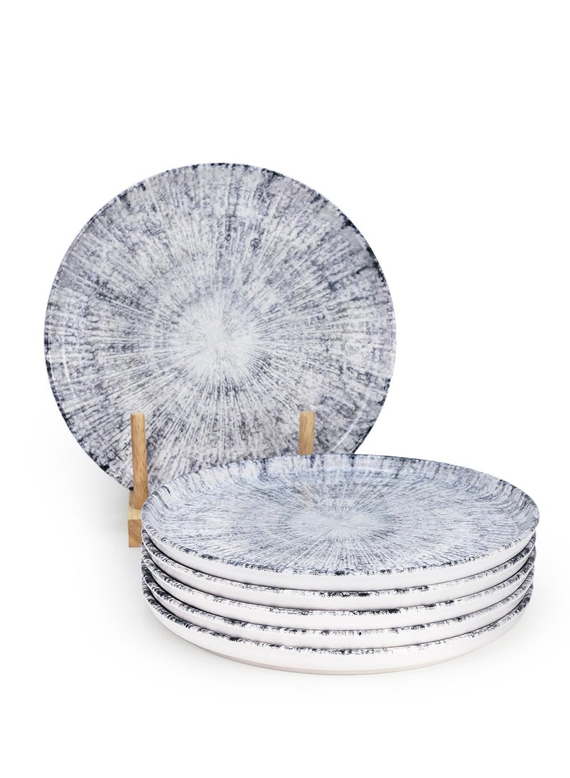 EDESSA Edessa Astin 20cm Premium Ceramic Dessert Plate - Multicolor (Set of 6)  - Image 1