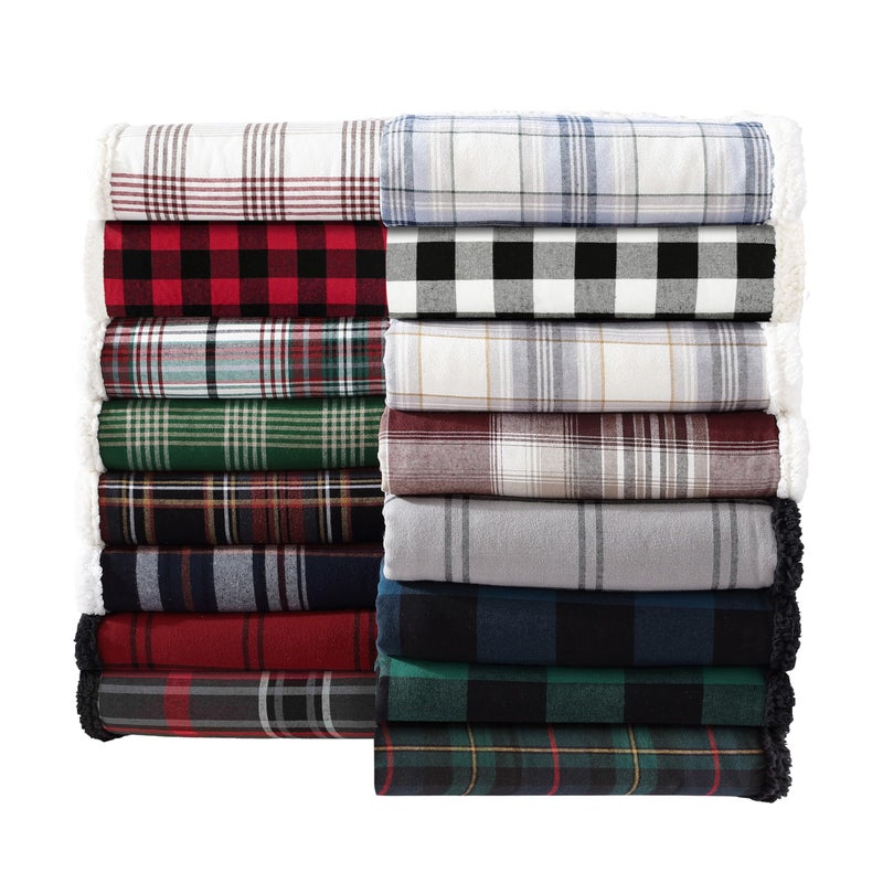 Eddie Bauer - Throw Blanket, Reversible Sherpa Fleece Bedding, Buffalo Plaid Home Decor for All Seasons (Red Check, Throw) - Image 3