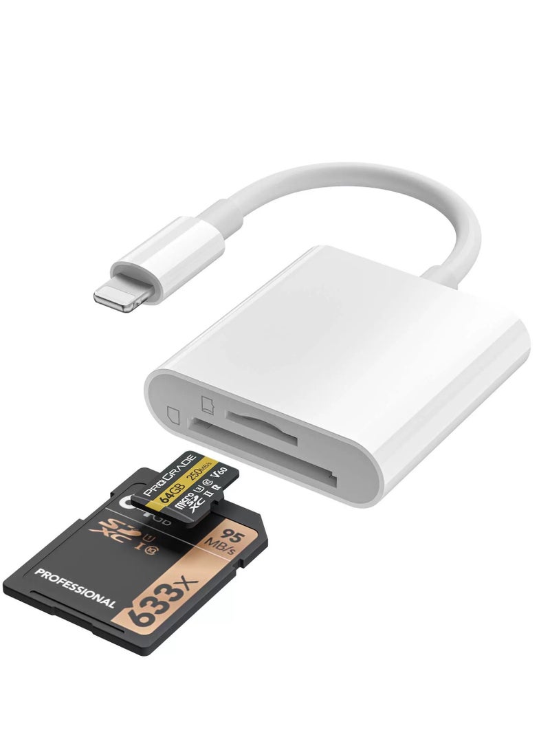 Samu iPower Lightning To SD Card And TF Card Camera Reader White - Image 2
