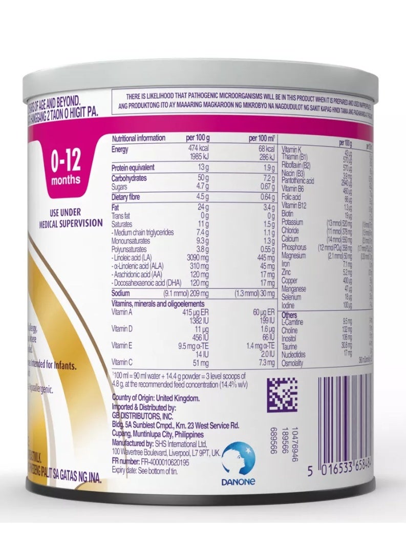 Nutricia Neocate Syneo Advanced Hypoallergenic Infant Formula with Prebiotics, 400g - Image 1