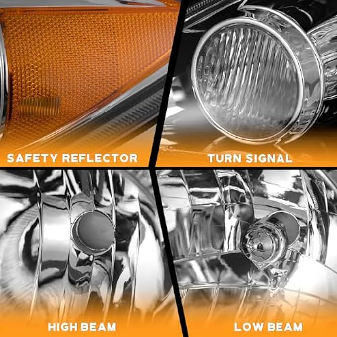 WEELMOTO For 20052006 Toyota Camry Headlight Assembly Headlights Assemblies Compatible With 0506 Toyota Camry Headlight Assembly Pair - Image 4