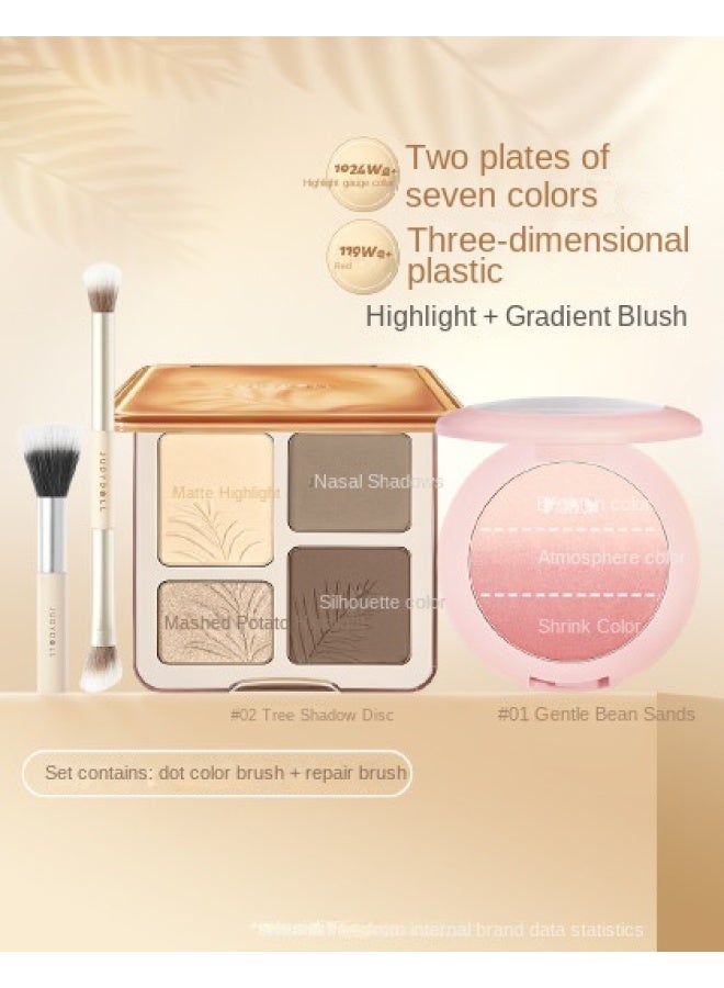 طقم الكنتور: لوحة الكنتور المشرقة الشاملة مع أحمر الخدود الطبيعي لمكياج عاري طويل الأمد ومشرق - Image 2