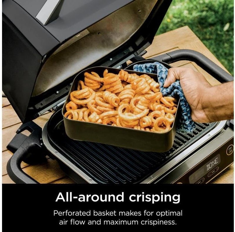 Ninja XSKCRSPBKT Woodfire Combo Crisper Basket 25Quart Capacity Compatible with Ninja Woodfire Grills OG700 series Nonstick Black - Image 5