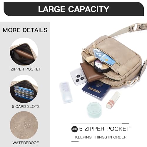 Telena Small Crossbody Bags For Women Vegan Leather Crossbody Purse With Adjustable Wide Strap For Daily Life - Image 4