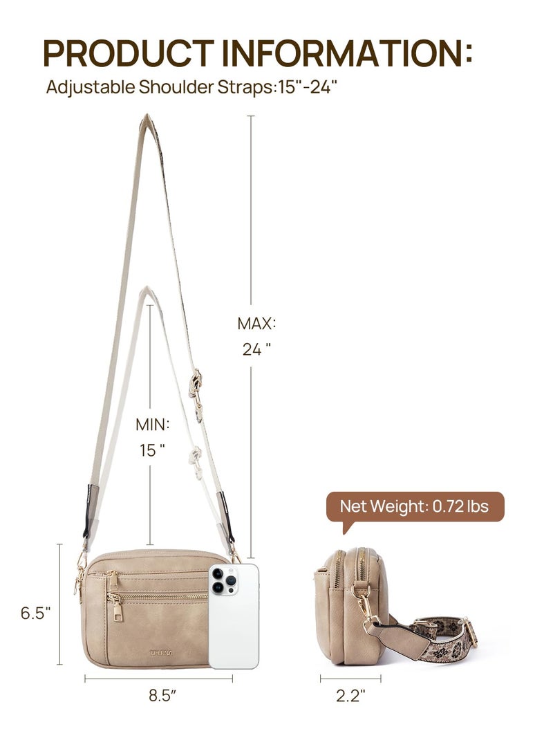 Telena Small Crossbody Bags For Women Vegan Leather Crossbody Purse With Adjustable Wide Strap For Daily Life - Image 3