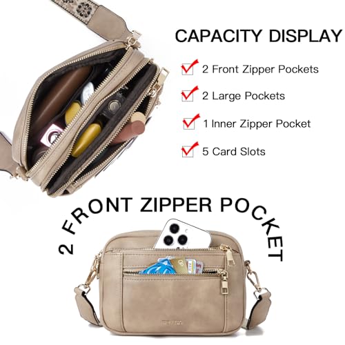 Telena Small Crossbody Bags For Women Vegan Leather Crossbody Purse With Adjustable Wide Strap For Daily Life - Image 5