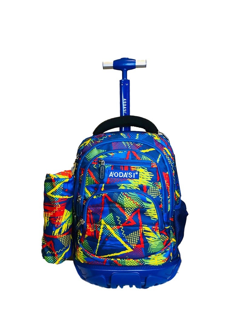 AODASI Trolley School Bag, School Bags for Girls and boys Trolley Bag for Kids Travel Bag Trolley Luggage backpack multi useful , 16 inch - Image 1