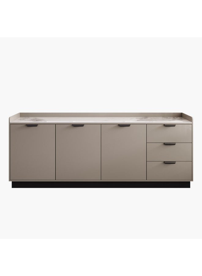 Home Box Linton Sintered Stone Top Sideboard with 3 Doors and 3 Drawers 45 x 80 x 200 cm  - Image 4