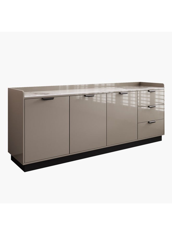 Home Box Linton Sintered Stone Top Sideboard with 3 Doors and 3 Drawers 45 x 80 x 200 cm  - Image 5