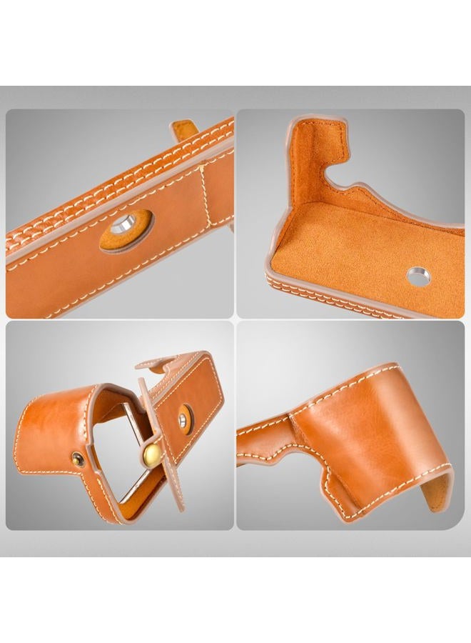 Rieibi X-H2S/ X-H2 Case - Quality PU Leather Half Case for Fujifilm XH2S/ XH2 Digital Camera - Brown - Image 3