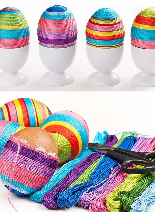 Mini Skater Rainbow Color Embroidery Floss Sewing Threads Soft Cotton Cross Stitch Floss Threads for Art Crafts Projects Gift Bracelet Strings (50 Colors) - Image 2