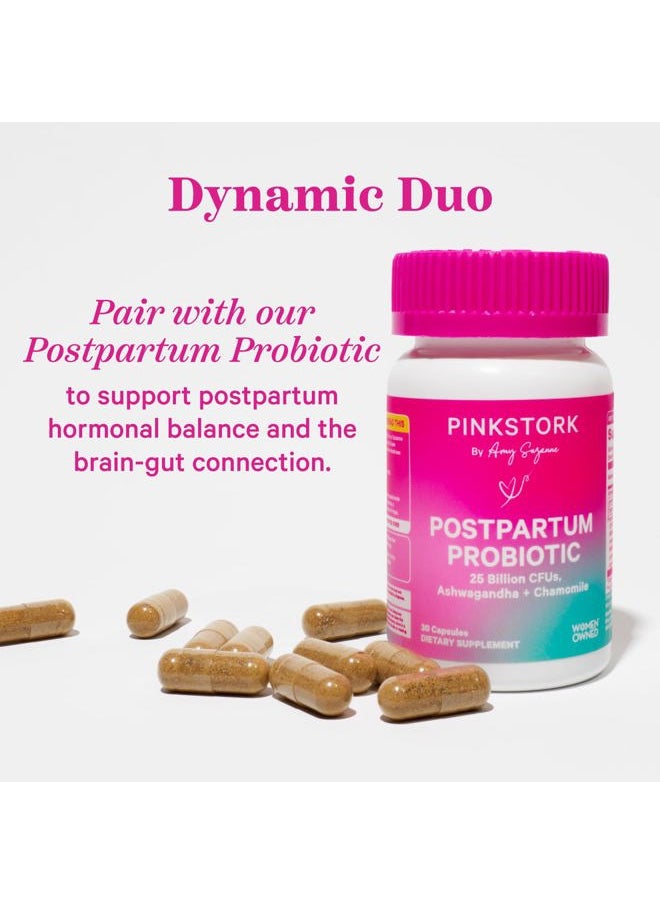 Pink Stork - Total Postnatal Vitamin Gummies - Multivitamin for Postpartum Recovery and Lactation Support - Folic Acid, B6, & Vitamin C - Breastfeeding Essentials - 60 Gummy Vitamins - Image 1