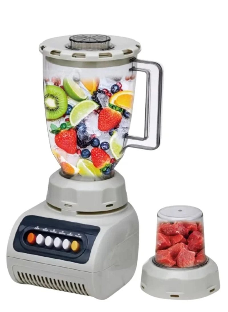 micro speed 450W 2 in 1 Multifunctional Blender Stainless Steel Blades, 4 Speed Control with Pulse 1.5L Jar, Interlock Protection Ice Crusher, Chopper, Coffee Grinder & Smoothie Maker YM-999 - Image 1