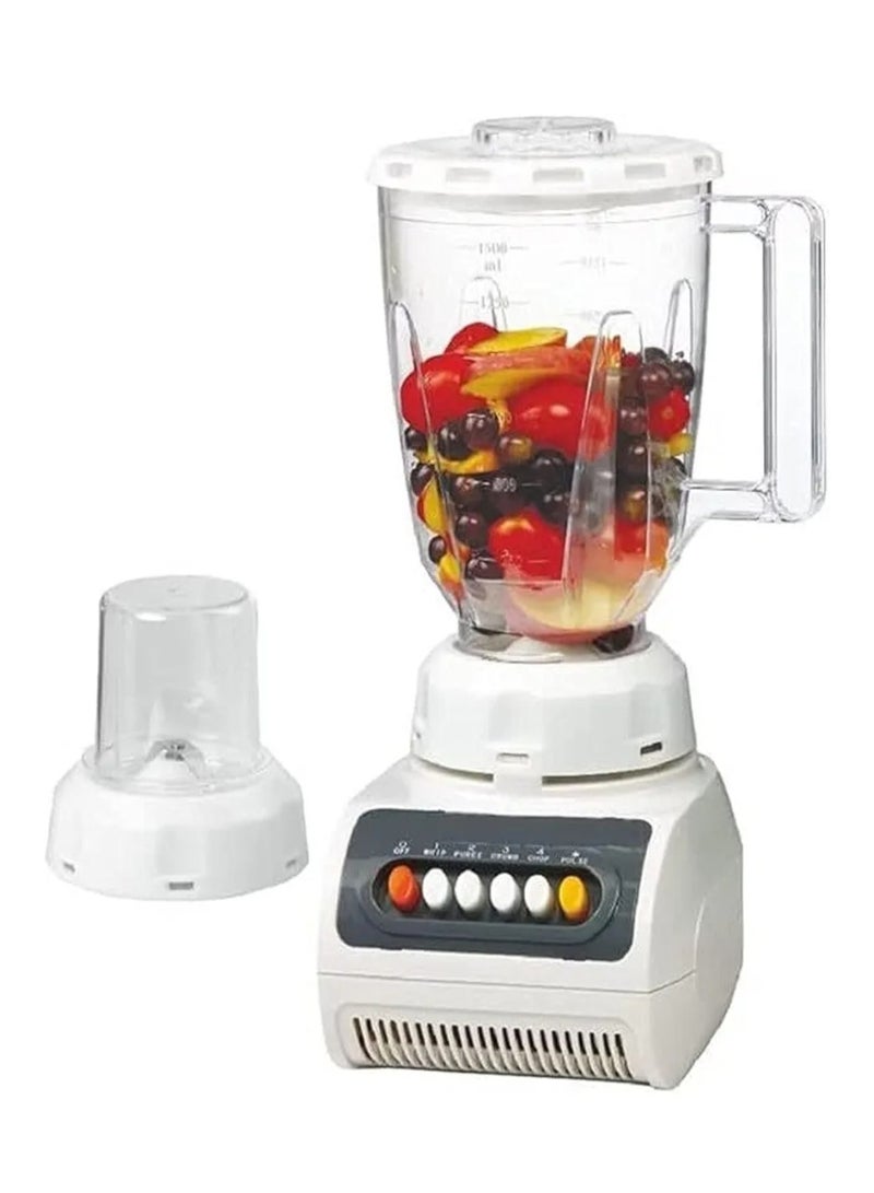 micro speed 450W 2 in 1 Multifunctional Blender Stainless Steel Blades, 4 Speed Control with Pulse 1.5L Jar, Interlock Protection Ice Crusher, Chopper, Coffee Grinder & Smoothie Maker YM-999 - Image 2