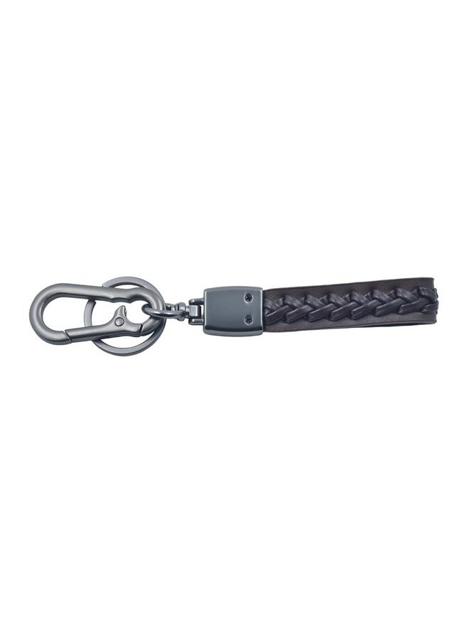 TechPro Rope Brown Long Leather Metal & Leather Finish Stylish Keyring, Keychain, Key Organiser With Hook For Gift Men & Women-Brown  - Image 5