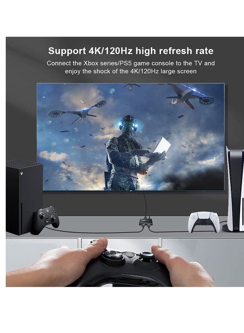 KASTWAVE HDMI Ultra HD 8K 2.1 High Speed 48Gbps Directional Switch only 2 in 1 out@60Hz 4K@120Hz Converter Compatible with Computer Laptop Projectors Monitors - Image 5