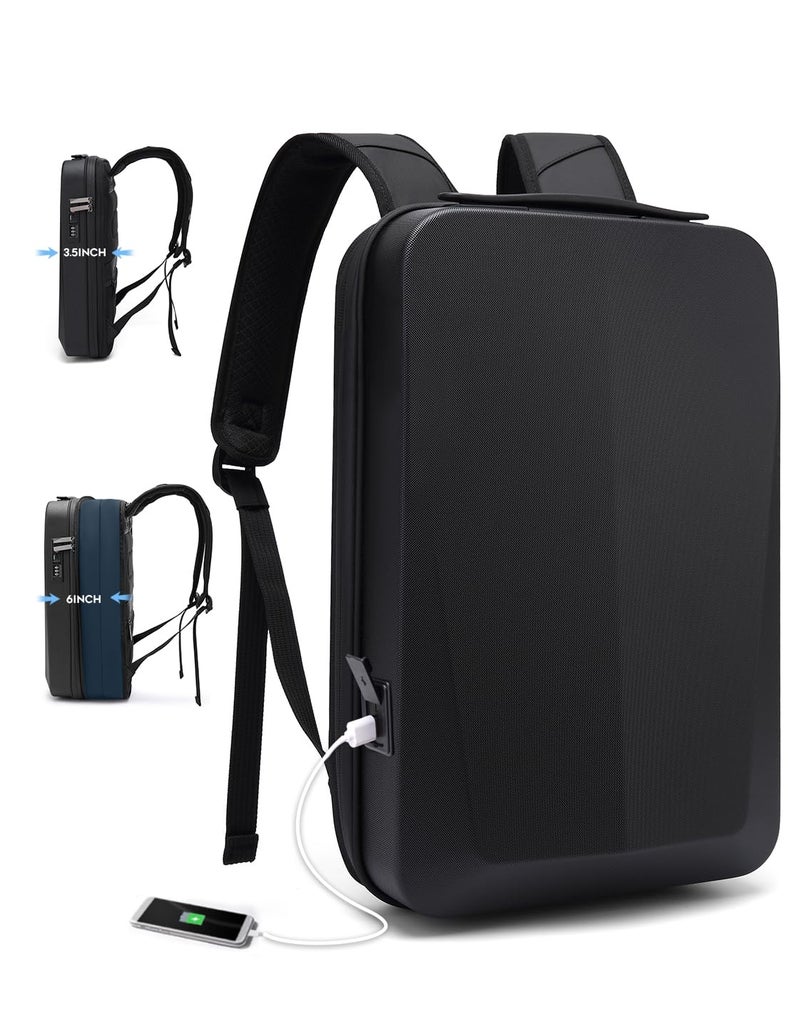 BANGE Laptop Anti-theft backpack Hard Shell Expandable Commute backpack can Hold 15.6 inch laptop for men and women - Image 1