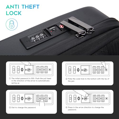 BANGE Laptop Anti-theft backpack Hard Shell Expandable Commute backpack can Hold 15.6 inch laptop for men and women - Image 3