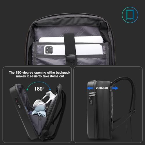 BANGE Laptop Anti-theft backpack Hard Shell Expandable Commute backpack can Hold 15.6 inch laptop for men and women - Image 5