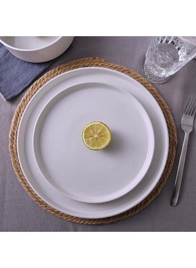 Famiware Nebula 18 Piece Stoneware Dinnerware Set Set for 6, Scratch Resistant, Microwave & Dishwasher Safe, White  - Image 5