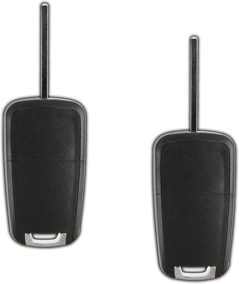 KeylessOption Keyless Entry Car Remote Uncut Flip Ignition Key Fob Replacement for GMC Chevy Equinox OHT01060512 (Pack of 2) - Image 2