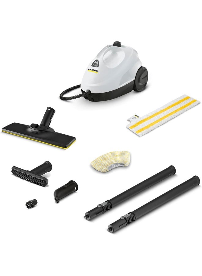 KARCHER SC 2 EasyFix Steam Cleaner: 3.2 Bar Pressure, 1500W, Chemical-Free Cleaning, Kills 99.99% Bacteria, Includes Floor & Hand Nozzles, for Tiles, Hard Floors & Kitchens 1500 W SC2 EasyFix White/Black - Image 1