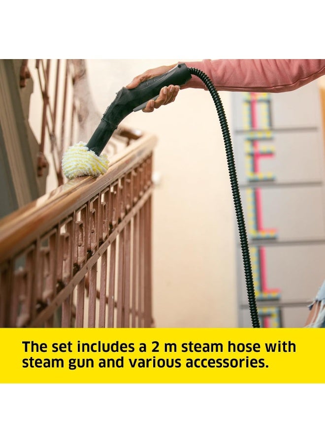 KARCHER SC 2 EasyFix Steam Cleaner: 3.2 Bar Pressure, 1500W, Chemical-Free Cleaning, Kills 99.99% Bacteria, Includes Floor & Hand Nozzles, for Tiles, Hard Floors & Kitchens 1500 W SC2 EasyFix White/Black - Image 4