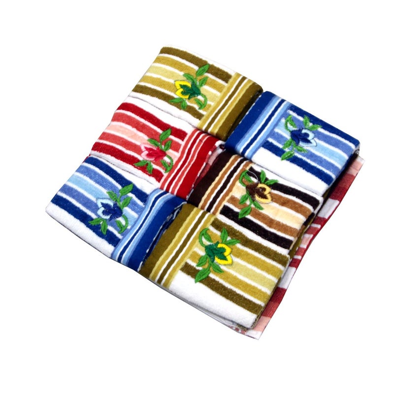 Kuber Industries Kuber Industries 12 Piece 144 GSM Cotton Face Towel Set Multicolour Model HEHEHEV107  - Image 3