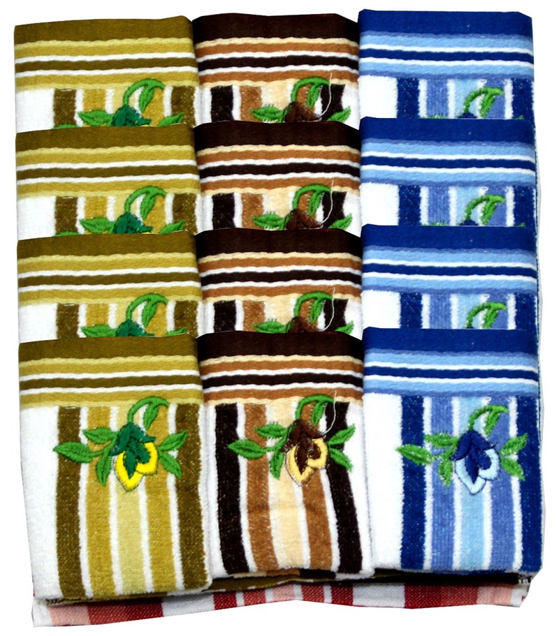 Kuber Industries Kuber Industries 12 Piece 144 GSM Cotton Face Towel Set Multicolour Model HEHEHEV107  - Image 1