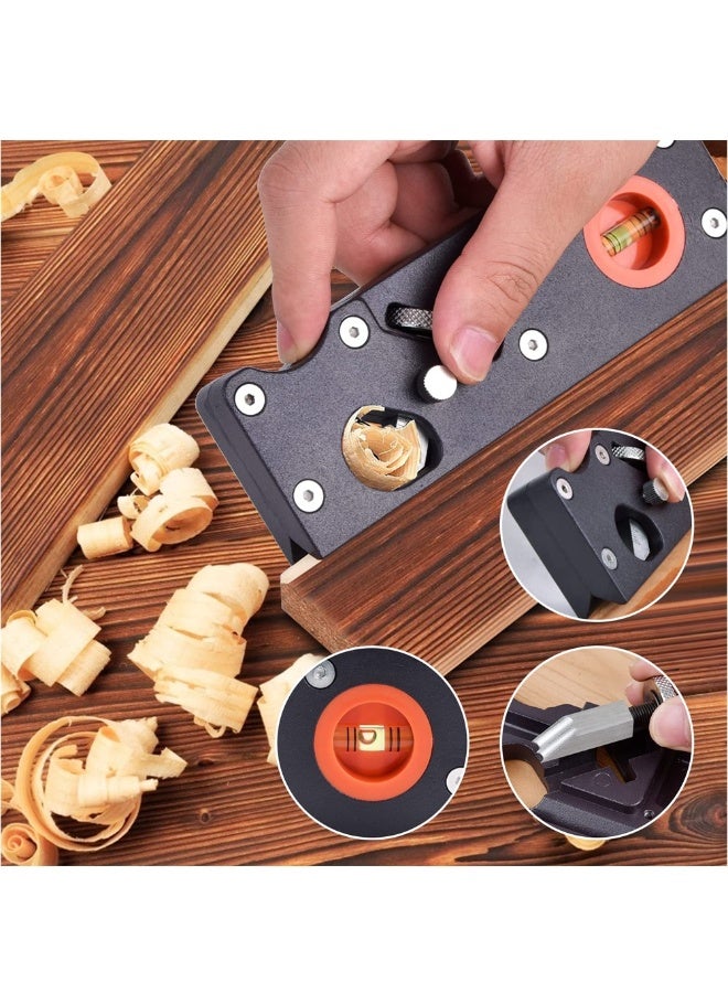Chamfer Plane for Wood, Woodworking Edge Corner Plane with Auxiliary Locator, Woodcraft DIY Tool, Woodwork Hand Planer for Quick Edge Trimming of Wood (W/1cuter) - Image 3