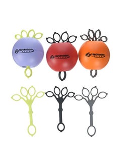 9 Pieces Physical Therapy Hand Exerciser - Finger Resistance Bands With Stress Relief Ball