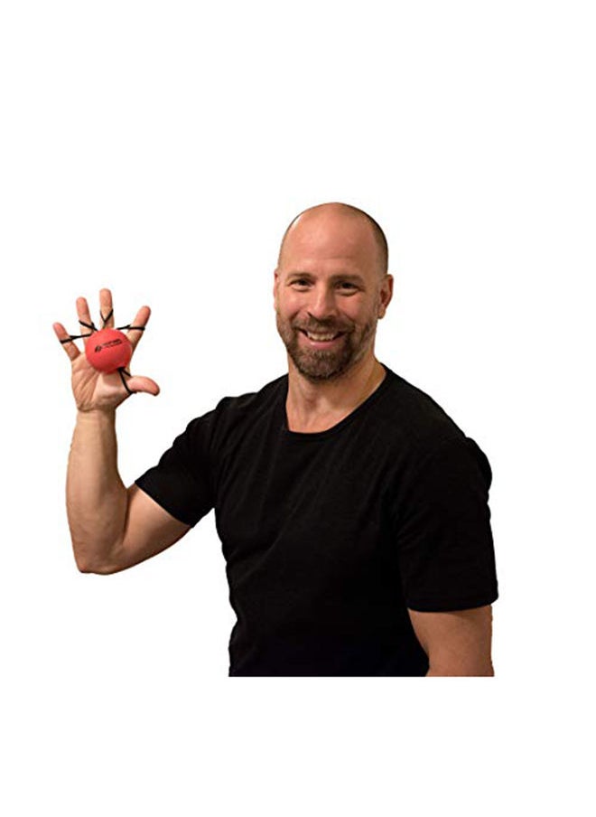 Handmaster Plus - 9 Pieces Physical Therapy Hand Exerciser - Finger Resistance Bands With Stress Relief Ball - Image 1