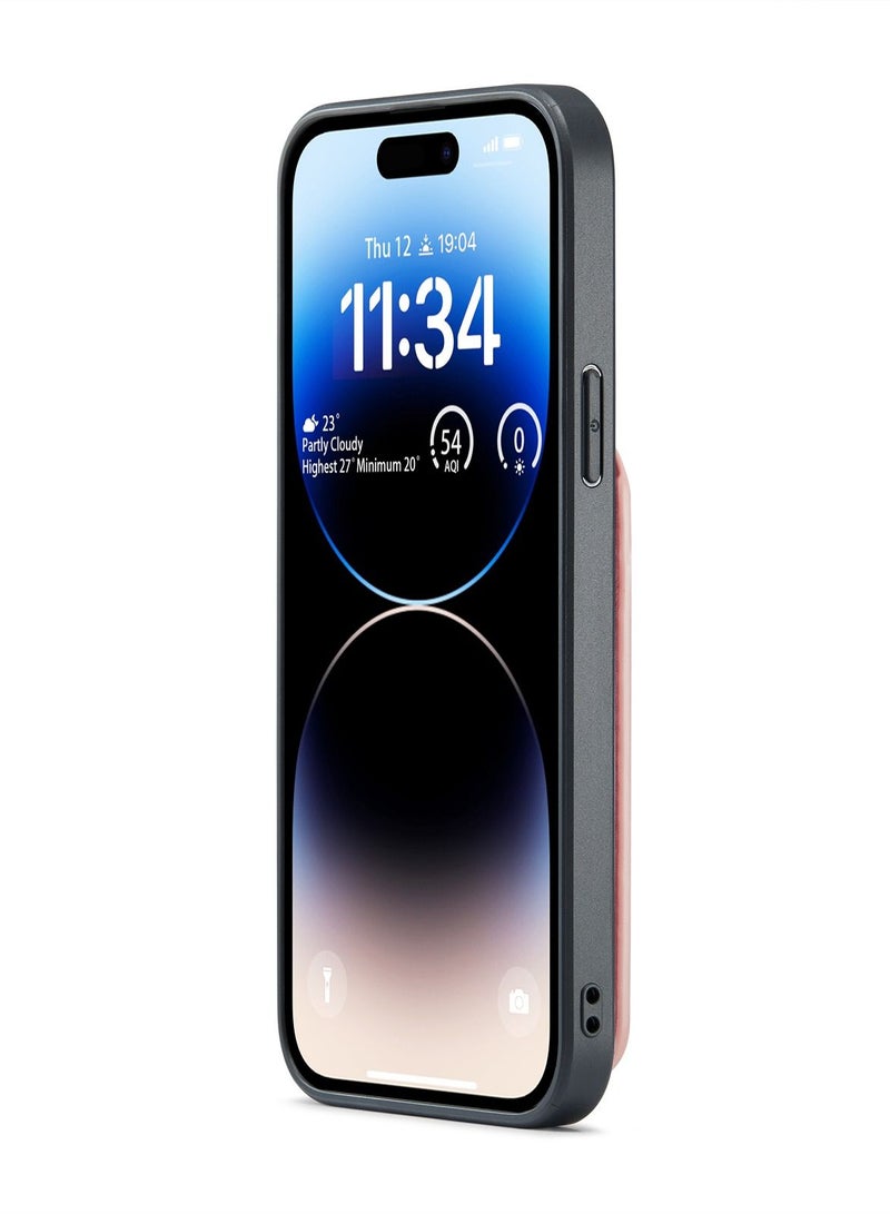 Suteni Back Cover Leather Card Slots Phone Case for iPhone - Image 2