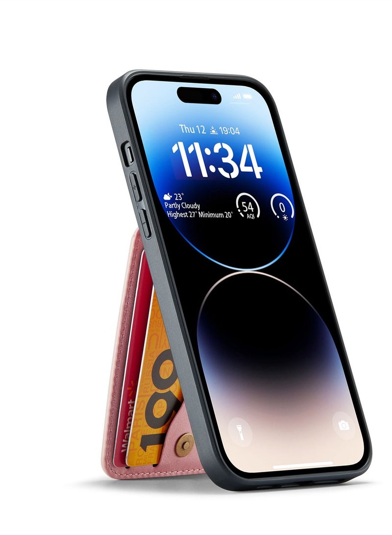 Suteni Back Cover Leather Card Slots Phone Case for iPhone - Image 3