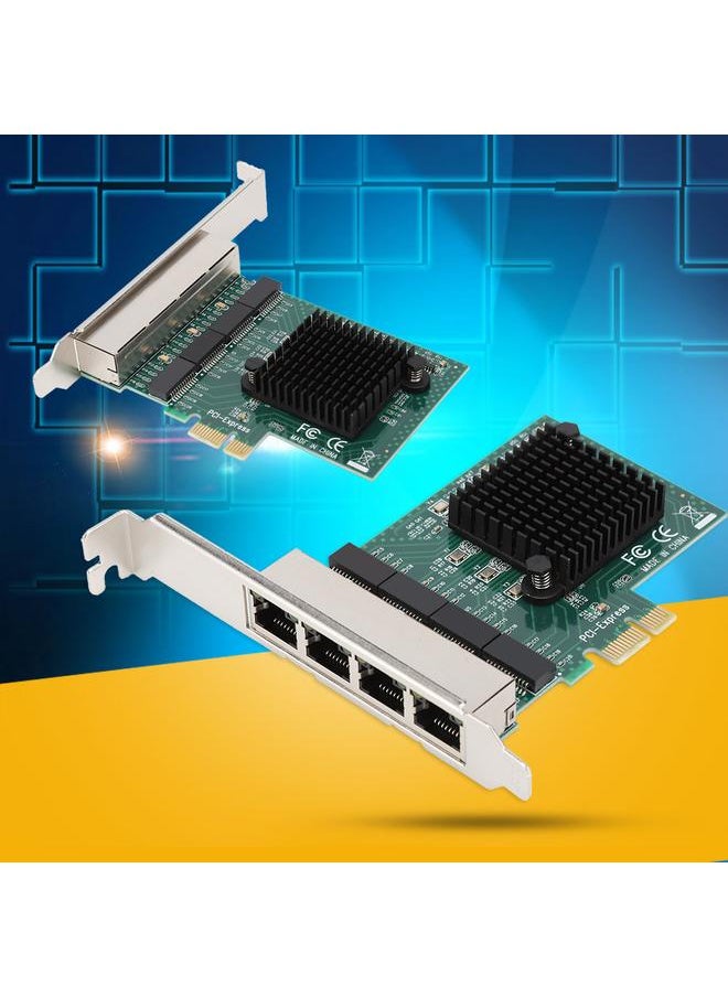 8104-T4 PCI-E 4 Port GigabiT network Card Server 4*RTL8111G Main Control Chip