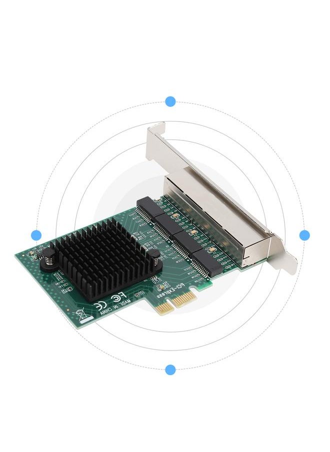 Thoraya 8104-T4 PCI-E 4 Port GigabiT network Card Server 4*RTL8111G Main Control Chip  - Image 5