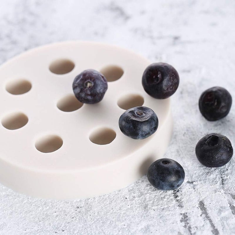 LEGACYCART 2 PCS Blueberry and Strawberry Cake Fondant Molds Berry Series Sugarcraft Gumpaste Silicone Mold for Chocolate Candy Cupcake Topper Decorating Polymer Clay Pack of 2 - Image 5