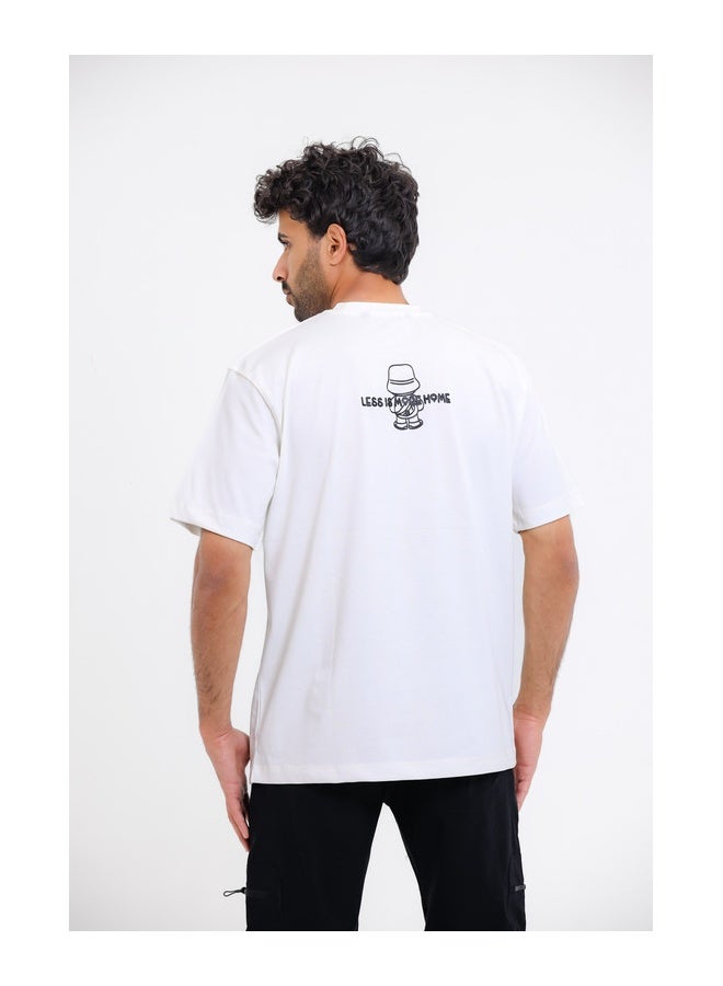 WHITE RABBIT "Morenal Bear" Printed White T-Shirt - Image 2